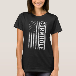 Champion Team Bean Bag Cornhole USA flag T-Shirt