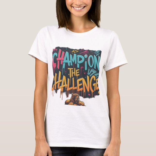 Champion the Challenge Gya Girls T-Shirt  (Front)