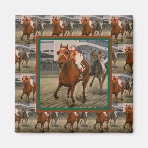 Champion Thorougbred Wins over Favored Horse Magnet