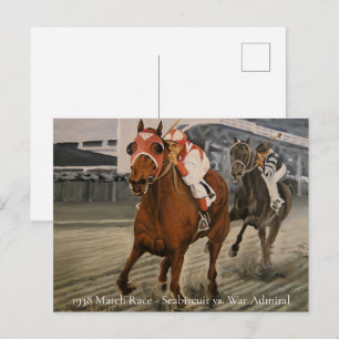 Champion Thoroughbred Wins Horse Race Invitation Postcard