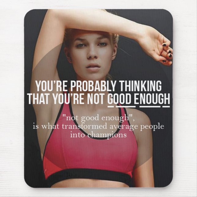 CHAMPION - Women's Workout Motivational Mouse Mat (Front)