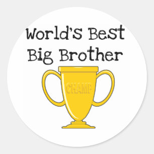 Champion World's Best Big Brother Classic Round Sticker