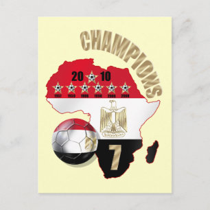 Champions map of Africa Egypt Pharaohs postcard