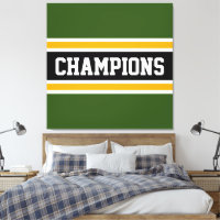 CHAMPIONS Sporty Bold Green Black Orange Stripes