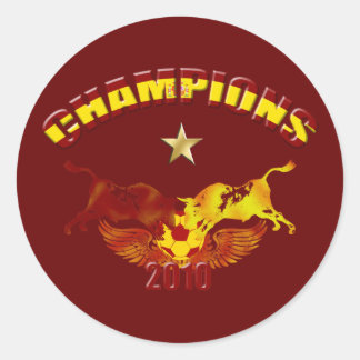 Champions toro Spanish bulls 2010 Classic Round Sticker