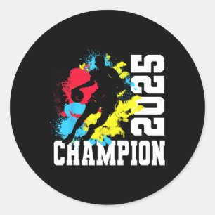 Championship Liga Titel Fan Sketll Top Sport Verei Classic Round Sticker