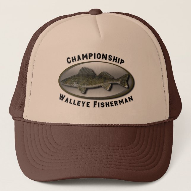 Championship Walleye Fisherman Trucker Hat (Front)