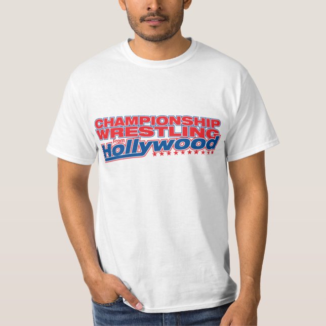 Championship Wrestling From Hollywood - Logo T-Shirt (Front)