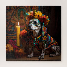 Chamuco Dog in an Altar for Day of the Dead