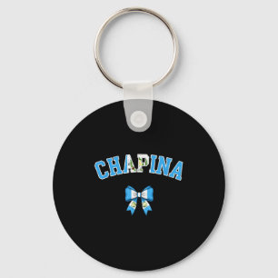 Chana Guatemalan Women Coquette Bow Guatemala Flag Key Ring