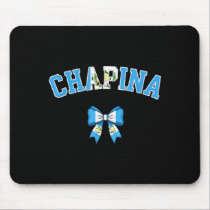 Chana Guatemalan Women Coquette Bow Guatemala Flag Mouse Mat