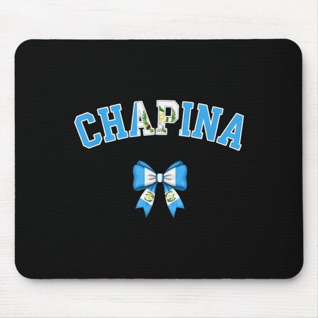 Chana Guatemalan Women Coquette Bow Guatemala Flag Mouse Mat (Front)