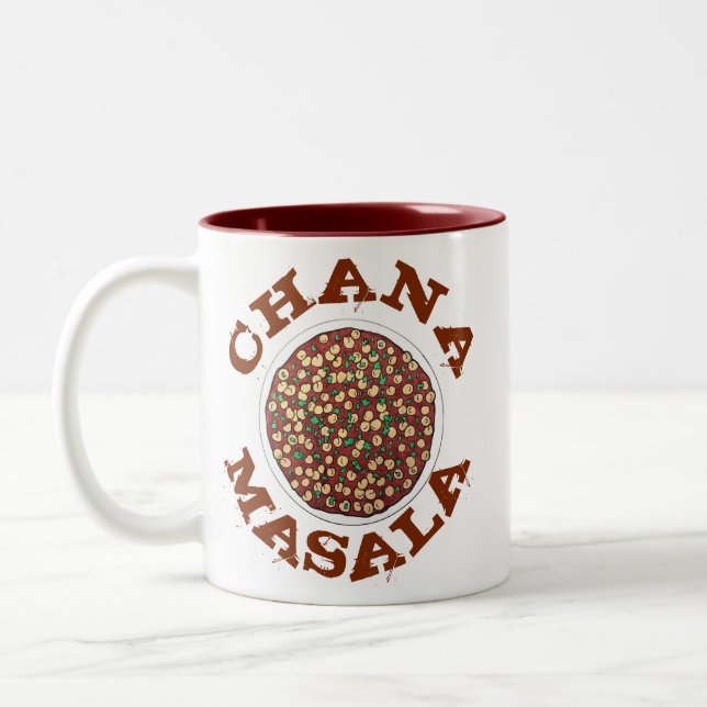 Chana Masala Chole Indian Food Chickpea Dish Two-Tone Coffee Mug (Left)