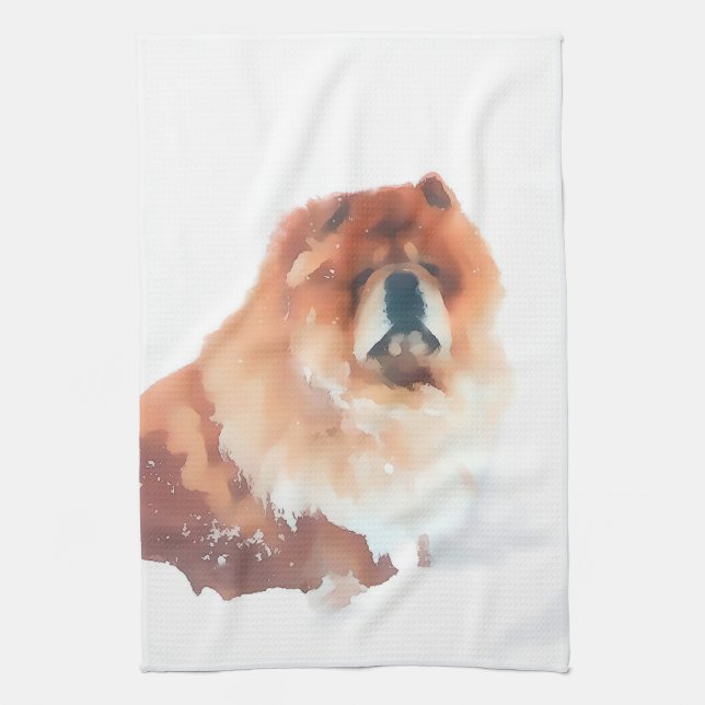 CHANCE heARTdog chow kitchen towel (Vertical)