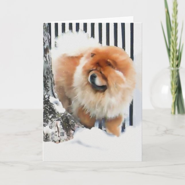 CHANCE IN THE SNOW heARTdog chow Card (Front)