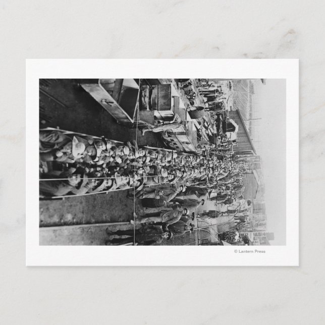 Chance Mine Workers loading up Coeur d'Alene Postcard (Front)