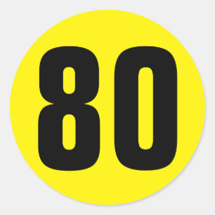 chance numbered classic round sticker