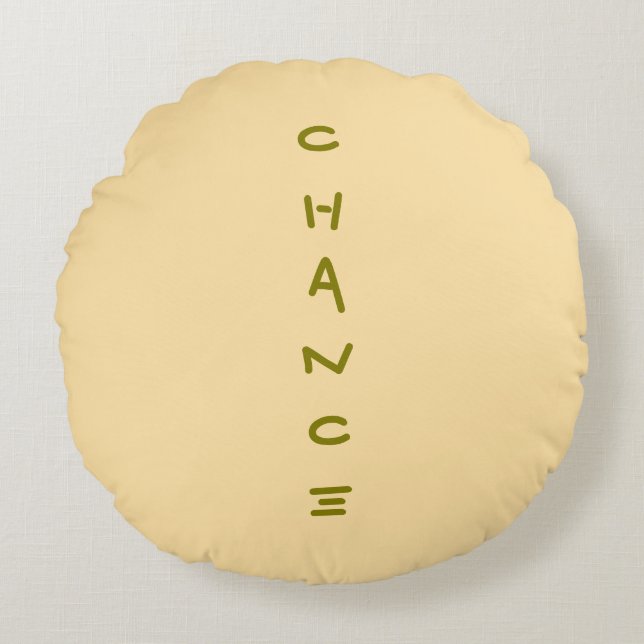 Chance Round Pillow (Front)