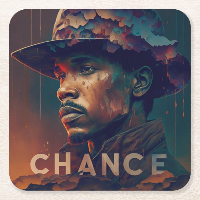 Chance Square Paper Coaster (Front)