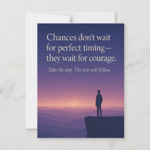 Chances for Courage Postcard