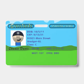 Chance's Stunning License ID Badge