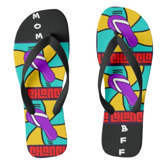 Chancla Funny Spanish Latina Mum The Legend Flip Flops Zazzle.co.uk