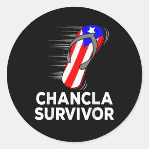 Chancla Survivor Classic Round Sticker