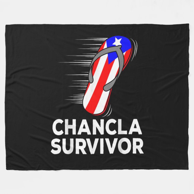 Chancla Survivor Fleece Blanket (Front (Horizontal))