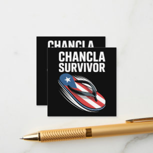 Chancla Survivor Funny Spanish Joke Enclosure Card
