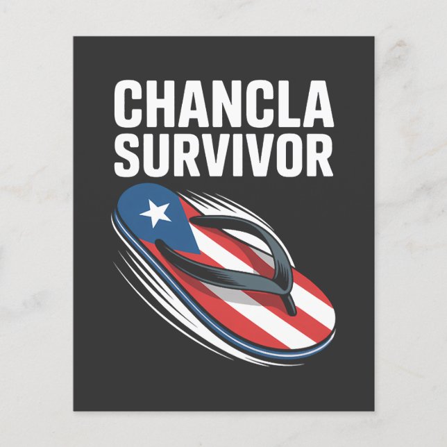 chancla survivor funny spanish joke flyer (Front)