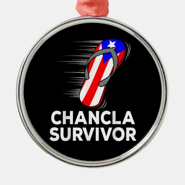 Chancla Survivor Metal Tree Decoration (Front)
