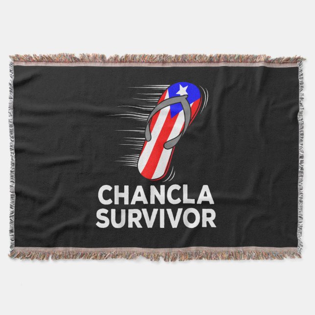 Chancla Survivor Throw Blanket (Front)