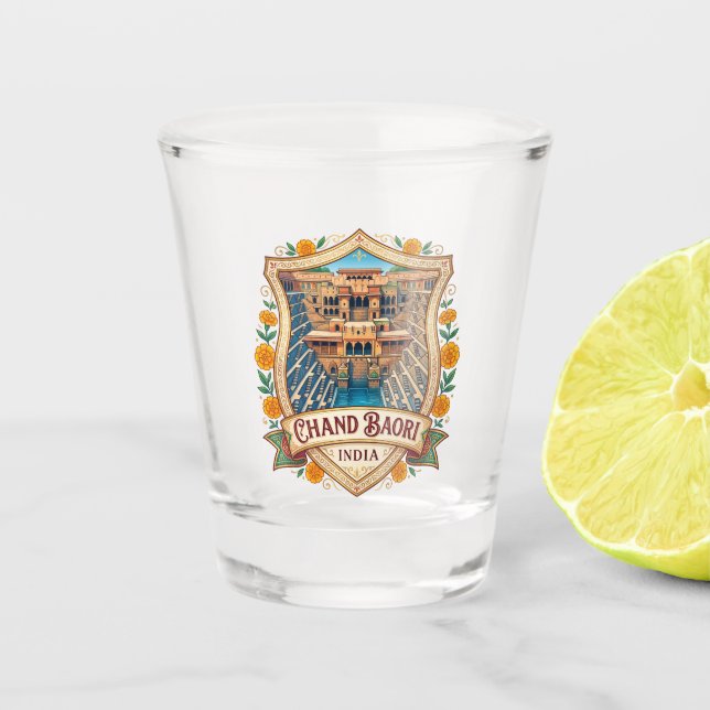 Chand Baori India Shot Glass (Front)