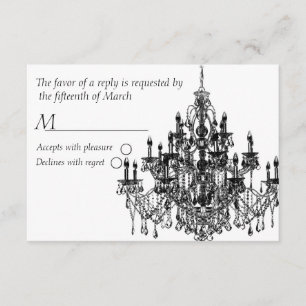 Chandee Amore' rsvp card-black Card