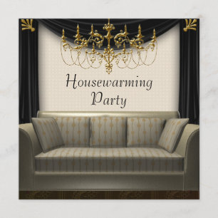 Chandeleir Sofa Housewarming Party Invitation
