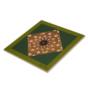 'Chandelier Abstract' Diamond Inlay Tile/Trivet Tile