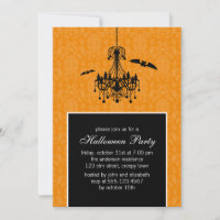 Chandelier and Bats Halloween Party