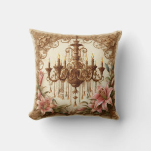 Chandelier and Lilies Art Cushion