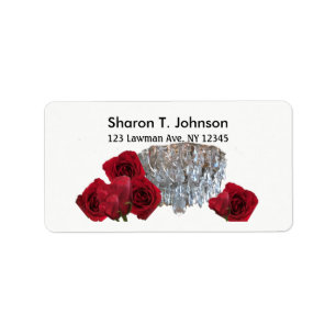 Chandelier and Roses Address Label