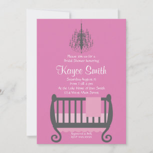Chandelier Baby Shower Invitation