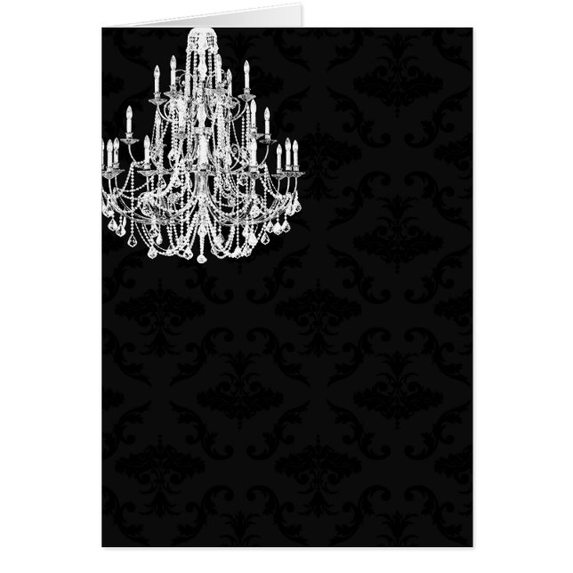 Chandelier Black Damask (Front)