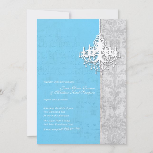 Chandelier Breeze Wedding Invitations (Front)