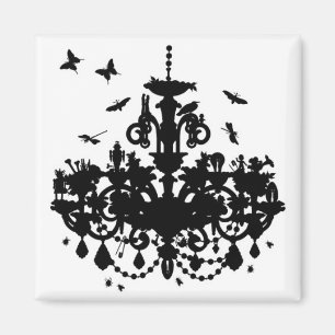 Chandelier & Butterflies Magnet