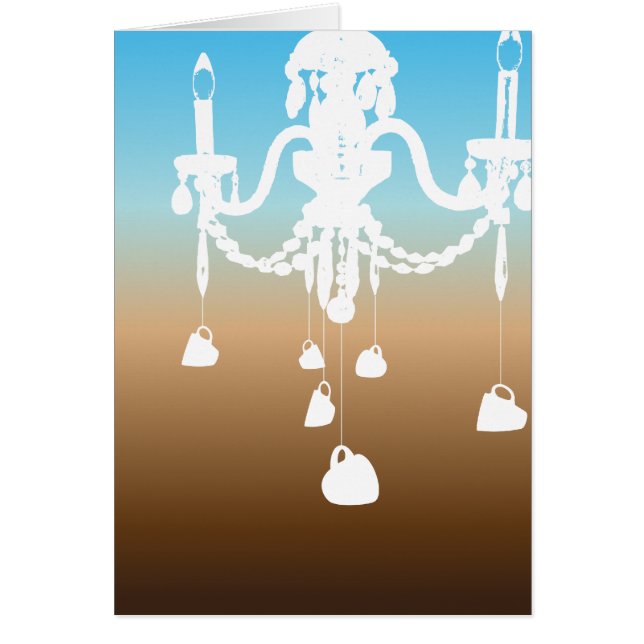 Chandelier card (sky coffee) (Front)
