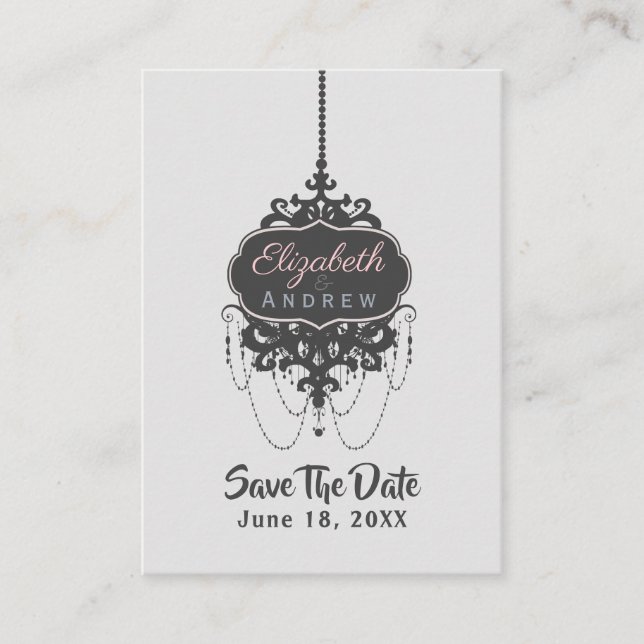 Chandelier Chic (Change Colour) - Business Card (Front)