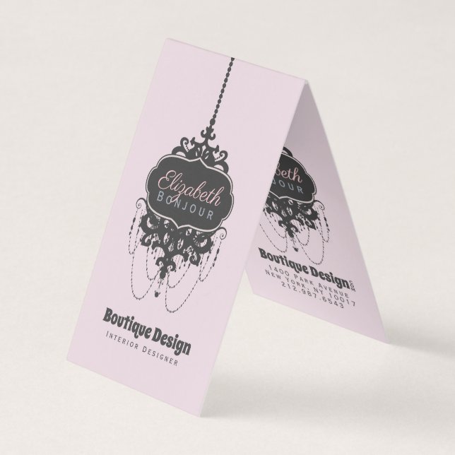 Chandelier Chic (Change Colour) - Business Card (Front)