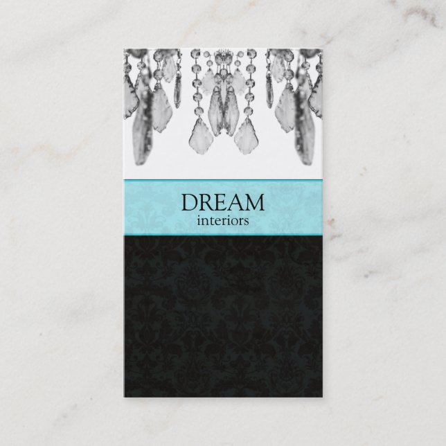 Chandelier Crystals Real Estate Business Card (Front)