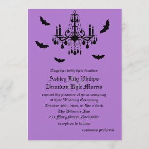 Chandelier & Damask Wedding Invitation