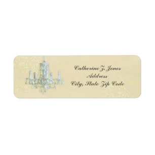 Chandelier Elegant Chic Address Label - Cream