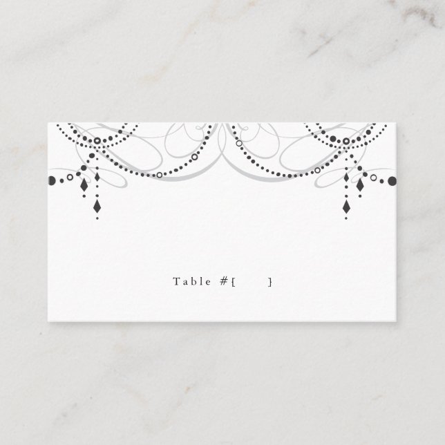 Chandelier Escort Card (Front)